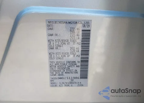 2020 Infiniti Qx60 Luxe Awd from USA, damaged, VIN 5N1DL0MM0LC511986